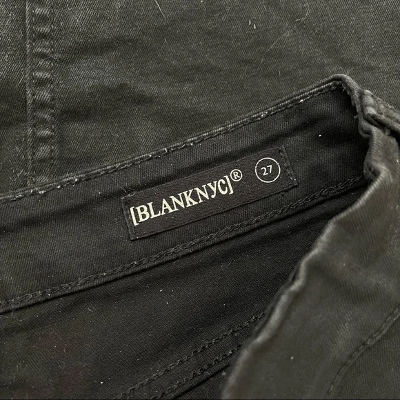 [Blank NYC] Coated Black Denim Mini Skirt - Picture 6 of 8